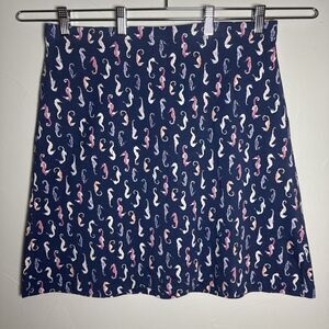 J. Jill Skirt Seahorse Blue Cotton Modal Pull On Women's Size Medium